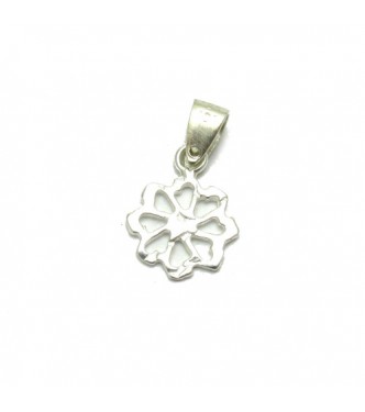 PE001187 Sterling silver pendant  flower  925 solid Empress